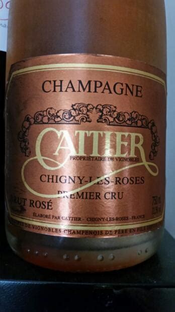 NV Cattier Champagne Premier Cru Brut Rosé Chigny-lès-Roses, France, Champagne, Champagne ...