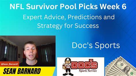 NFL Survivor Pool Picks Week 6 Expert Advice, Predictions and Strategy for Success - YouTube