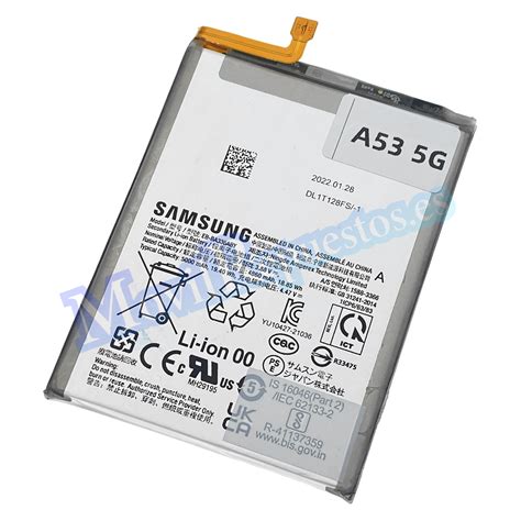 Batería EB-BA336ABY / EB-BA536ABY Para Samsung Galaxy A53 5G A536B / A33 5G A336B De 5000mAh ...