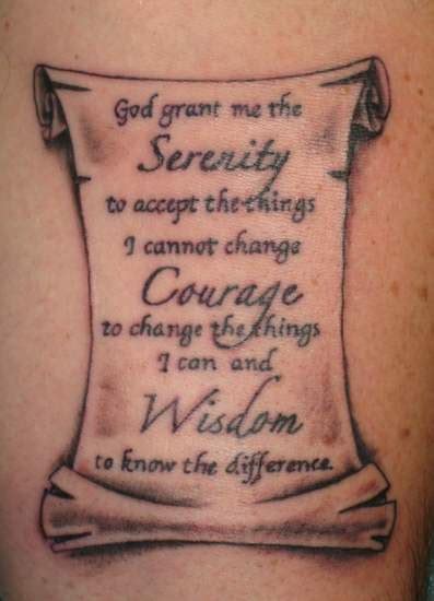 Serenity Prayer Tattoo by Khalil Rivera: TattooNOW