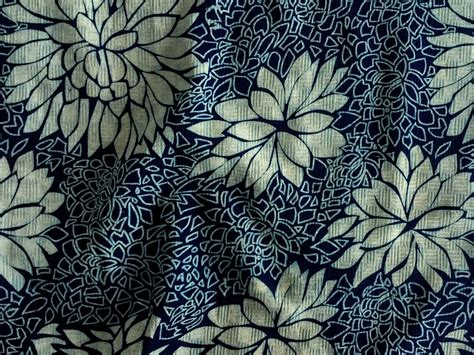 Floral Hand Dyed Indigo Cotton Fabric Blue Fabric Floral - Etsy