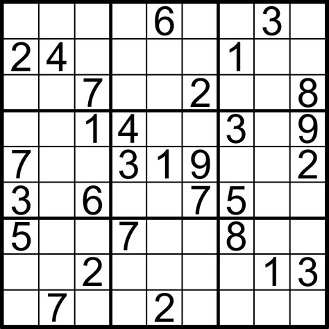 Sudoku Puzzles Free Printable - Printable Word Searches