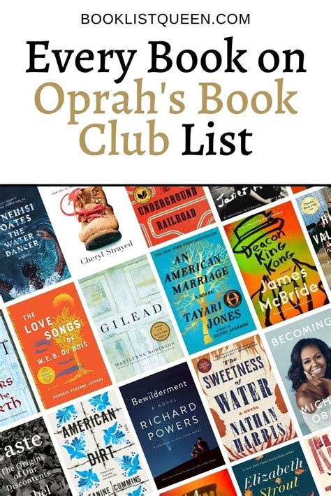 Oprah's Book Club List | Oprahs book club, Oprah book club list, Book ...