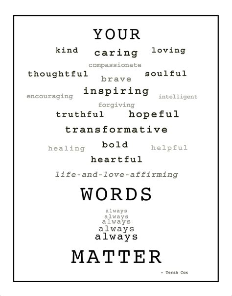 WORDS MATTER WALL POSTER - Your Words Matter