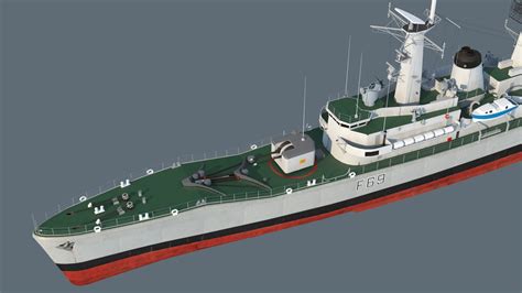 Tim Samedov - Leander class frigate 3D model