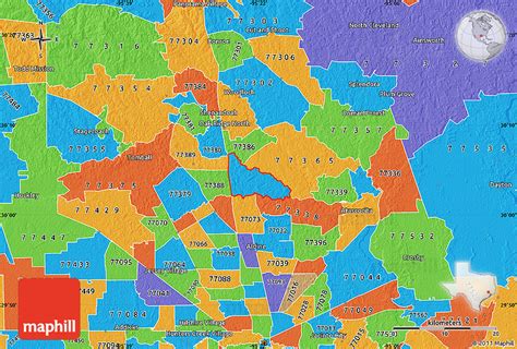 Political Map of ZIP Code 77373