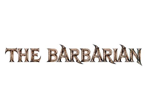 The Barbarian | Barbarian, Conan the barbarian movie, Fonts alphabet