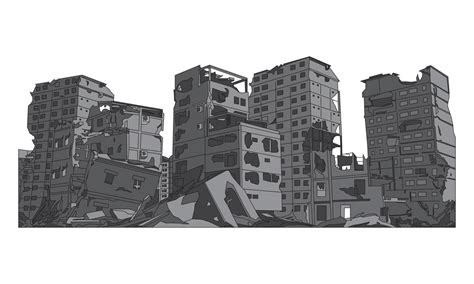 Damaged building vector illustration. Building destroyed 19049844 Vector Art at Vecteezy