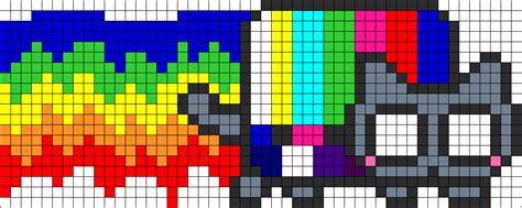 Pixel Art Minecraft Grid Nyan Cat