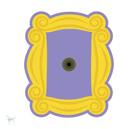 Door Frame Svg File Friends Svg Cut File Yellow Frame Clipart Instant Download TV Show Digital ...