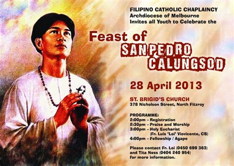 San Pedro Calungsod feast to be celebrated