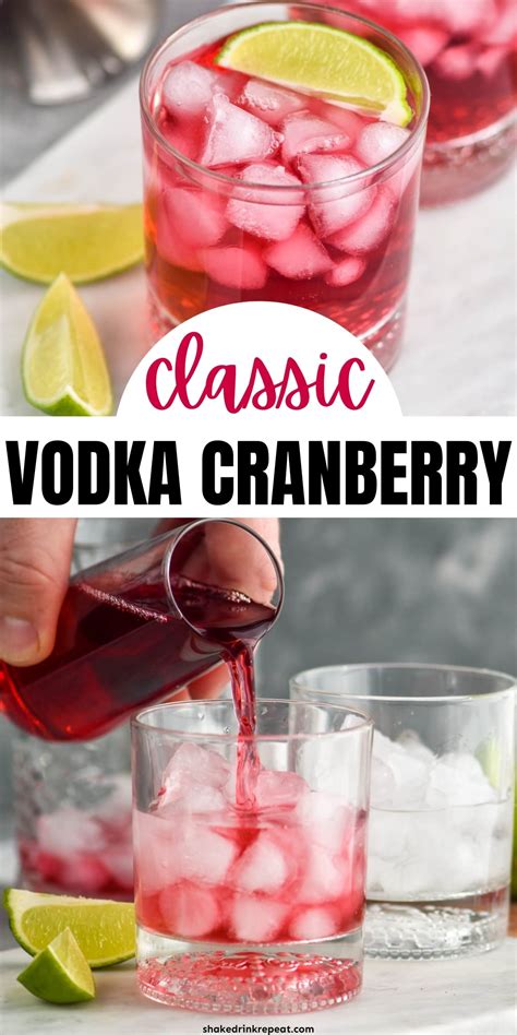 Vodka Cranberry - Shake Drink Repeat