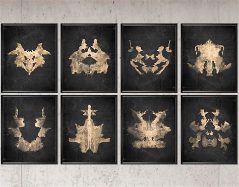 Wall Décor Prints Rorschach Inkblot Test Card 9 Watercolor Print ...