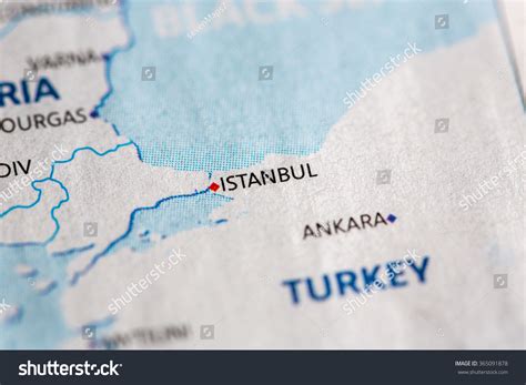 Closeup Istanbul Turkey On Political Map Foto de stock 365091878 | Shutterstock