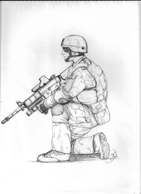 Army Soldier Drawing at GetDrawings | Free download