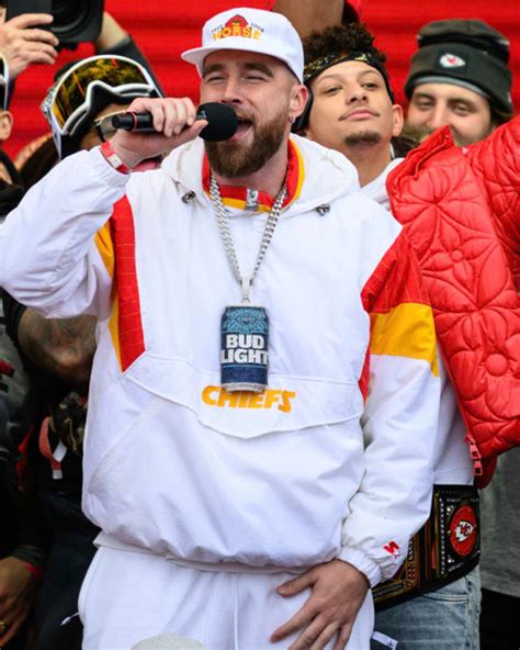 Travis Kelce Super Bowl Parade Jacket | California Outfits