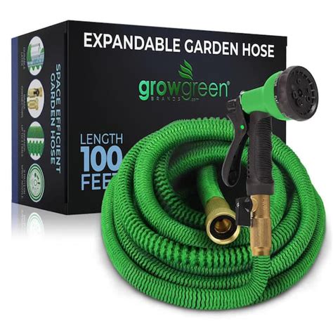 GrowGreen 3/4 in. x 100 ft. Expandable Garden Hose New And Improved GG ...