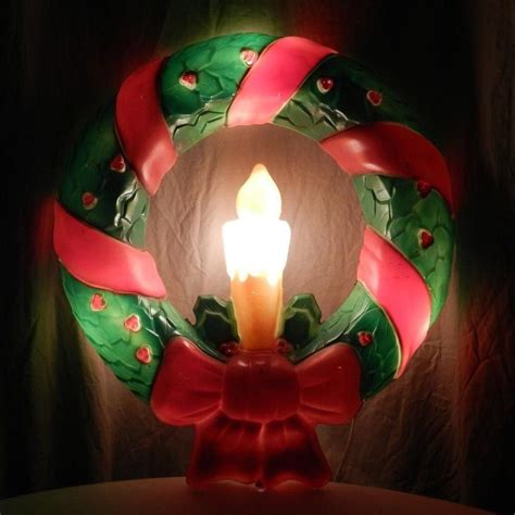 Vintage 1995 Empire Wreath & Candle Lighted Christmas Blow Mold 22