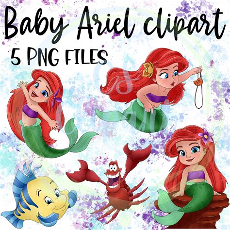 Ariel Clipartariel Pngdigitalclipartsublimation - Etsy