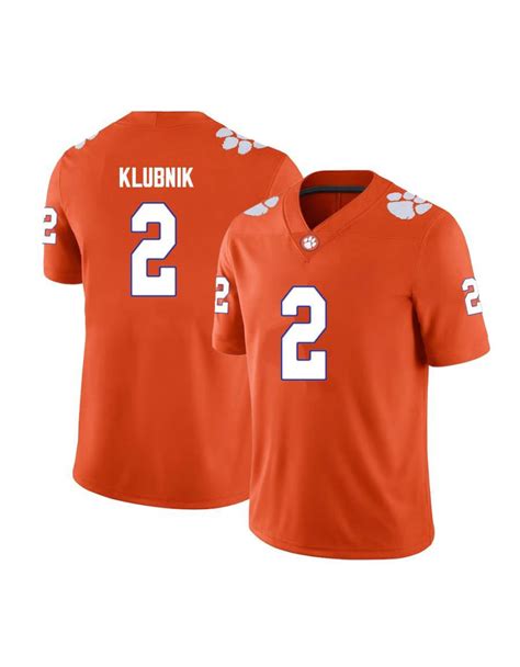 Cade Klubnik Men's Clemson Tigers #2 Football Jersey - Orange