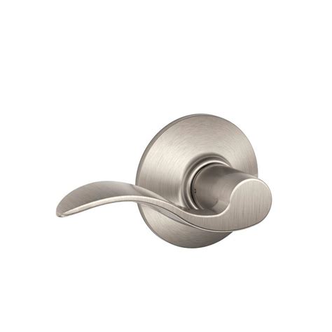 Schlage Accent Satin Nickel Passage Hall/Closet Door Lever-F10 ACC 619 - The Home Depot