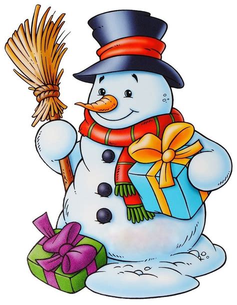 snowmen.quenalbertini: Snowman with a broom and gifts Christmas Yard ...