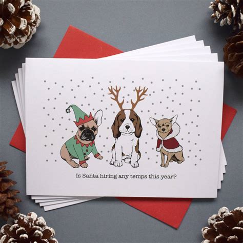 Dog Collection Christmas Card Pack By Highland Jungle