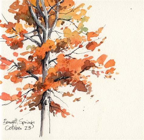 How To Paint Autumn Trees In Watercolour - Franklin Morrison's Coloring ...