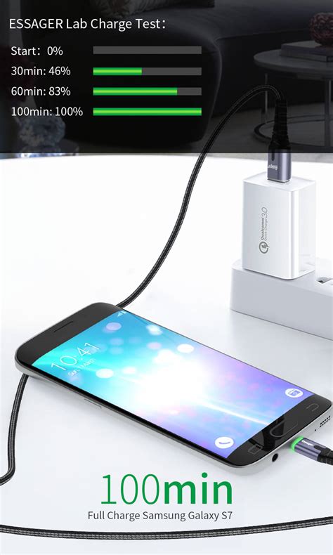 Micro USB Fast Charging Cable LED Android Quick Charge & Data Sync ...