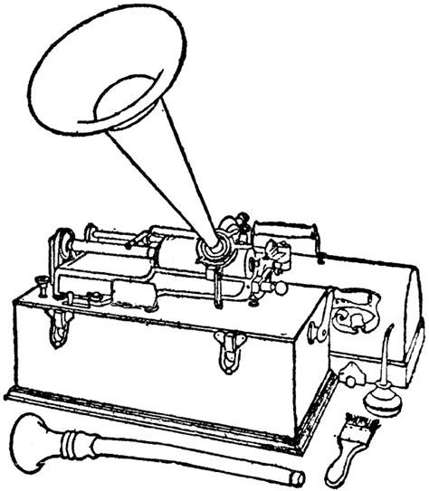 thomas edison phonograph clip art - Clip Art Library