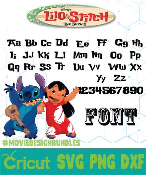 LILO STITCH FONT DISNEY FONT SVG PNG DXF - Movie Design Bundles