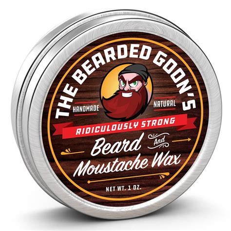 The Bearded Goon's RIDICULOUSLY STRONG Beard & Handlebar Moustache Wax - 1oz (30ml) Strongest ...