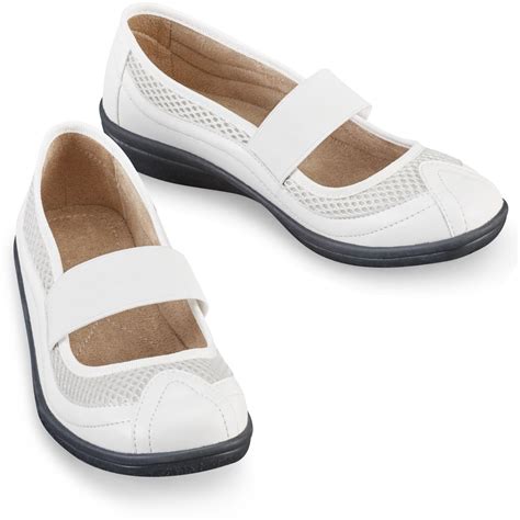 Comfortable Slip-On Mary Jane Shoes - Wide Width | Collections Etc.