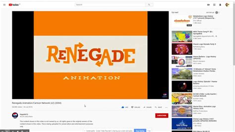 Dream Logo Combos: Renegade Animation/Cartoon Network (x2) (2004-2016) - YouTube