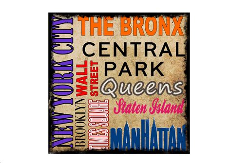 New York City Area Sign Metal Sign Vintage Style Reproduction Wall Hanging Sign Vintage ...