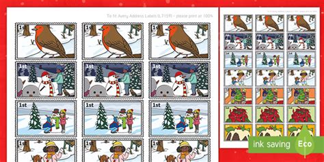 Christmas Post Office First Class Stamps