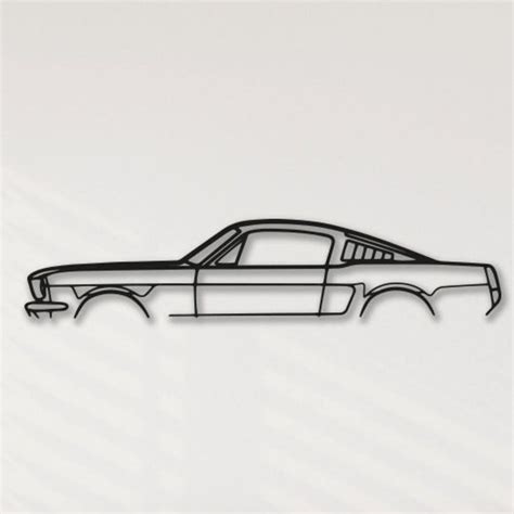 Mustang Fastback 1966 Silhouette Metal Wall Art Mustang - Etsy