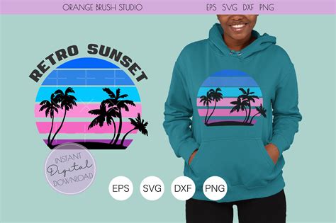 Beach Sunset SVG. Palm Silhouette PNG Graphic by Orange Brush Studio · Creative Fabrica