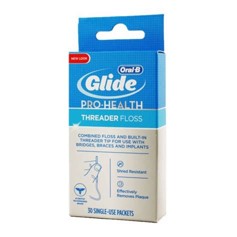 Oral-B Glide Pro-Health Threader Dental Floss Packets (Pack of 10), 10 ...