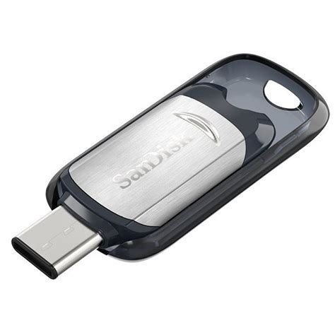 SanDisk Ultra USB 3.1 Type-C Flash Drive Silver 128GB - SDCZ450-128G - Black - JakartaNotebook.com