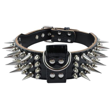 Leather Sharp Spiked Dog Collars | Studded dog collar, Spiked dog ...