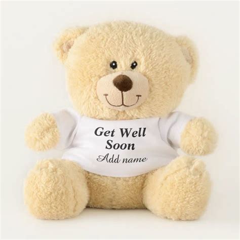 Personalised get well soon teddy bear | Zazzle