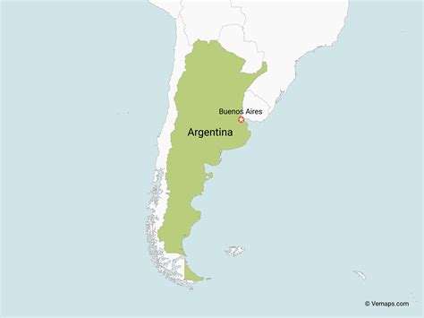 Map of Argentina with Neighbouring Countries | Free Vector Maps