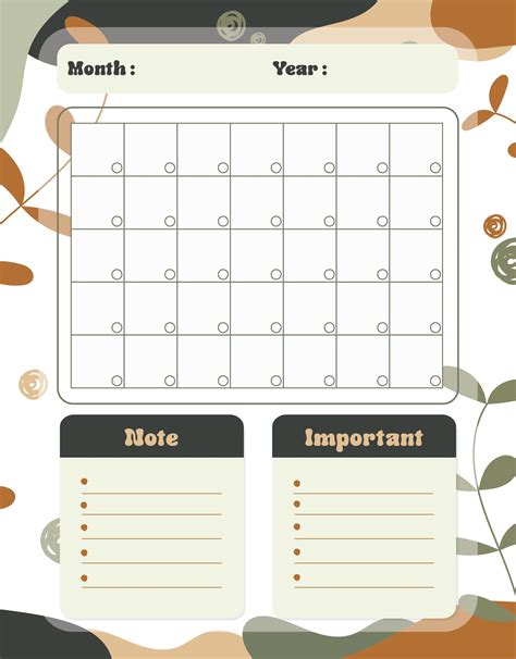 Blank Monthly Calendar Template - 10 Free PDF Printables | Printablee