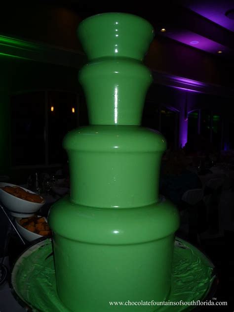 Custom Chocolate Fountain to your needs. www.chocolatefountainsofsouthflorida.com #green # ...