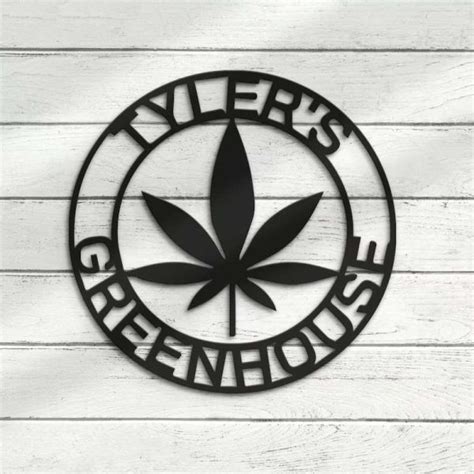 Weed Cannabis Marijuana Name Greenhouse Bar Sign Wall Art Personalized ...