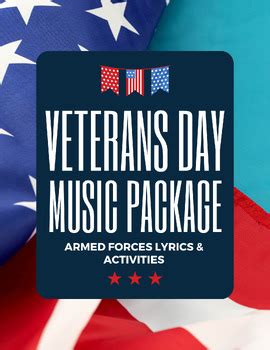 Veterans Day Music Package: Armed Forces Lyrics and Activities | TPT