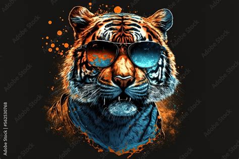 Tiger t-shirt design. AI Stock Illustration | Adobe Stock