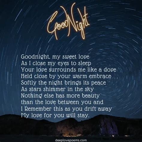 15 Goodnight Poem To Her - Deep Love Poems