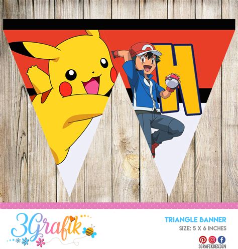 Pokemon Triangle Banner – Banners and Garlands – Printable - 3Grafik